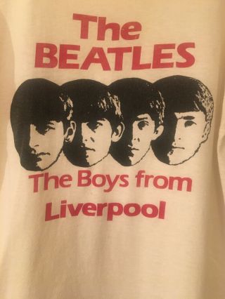 Vintage 80’s Screen Star Beatles The Boys From Liverpool T Shirt Size L