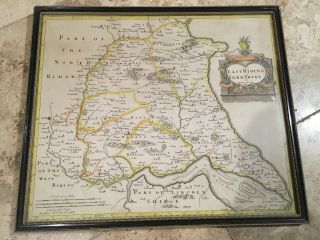 Antique East Riding Of Yorkshire Map By Robert Morden 1695.