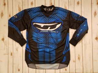 Jt Paintball Jersey Vintage Blue Steel Long Sleeve Motocross Shirt Size Medium