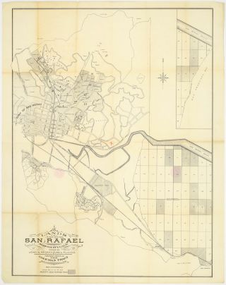 A Rarity Of Marin County: 19th Century San Rafael Silver Baron Map.