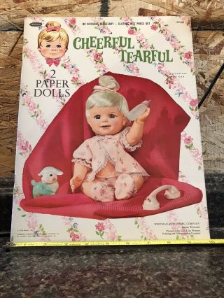 Vintage Paper Dolls Cheerful Tearful Whitman 1966 Uncut