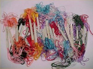 25 Skeins Vintage Antique Embroidery Cross Stitch Floss Rayon Glossilla 1920s