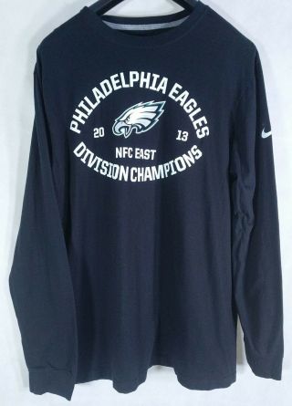 Philadelphia Eagles Nike Nfl Black Long Sleeve T Shirt Men Xl Tee Gift For Him