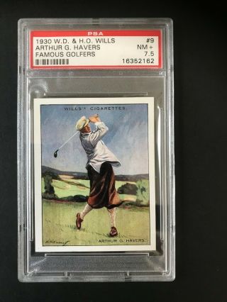 1930 W.  D.  & H.  O.  Wills Famous Golfers: Arthur G Havers 9 Psa Grade 7.  5