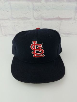 Rare Vintage 80s 90s St.  Louis Cardinals Fitted Hat Wool Cap 7 3/8 Authentic Mlb