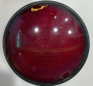 3 Traffic Light Signal Lens 8 - 3/8” Vintage Glass Lens Red Yellow Green 3