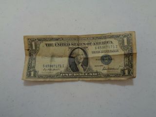 1935 F One Dollar Silver Certificate Bill Rough B3