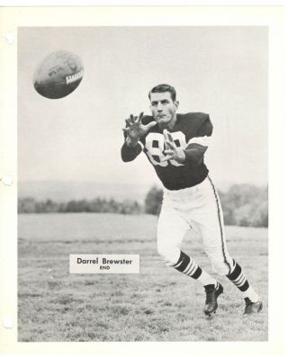 Nfl Football Photo 1959 Cleveland Browns Team Issue Darrel Brewster End
