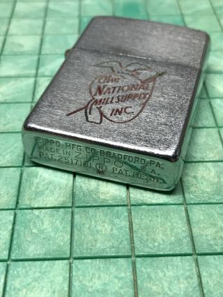 Vintage Lighter Zippo 1950’s Pat.  2517191 The National Mill Supply Inc.