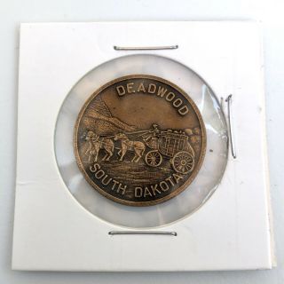 Vintage Deadwood South Dakota Deadman’s Hand Token Medallion Gambling Gun