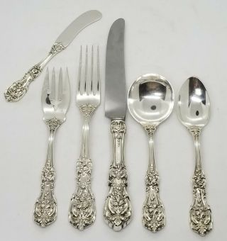 Francis 1 Service for 12 Serv 79 pc Reed & Barton Sterling Silver Flatware Set I 2