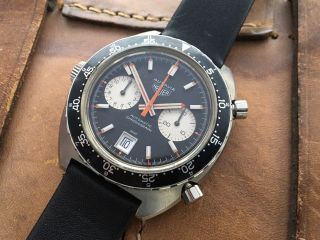 Vintage Heuer Autavia 1163 Mh Chronograph Watch.  A Great Example.