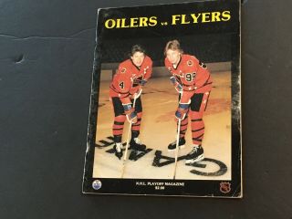 Edmonton Oilers Nhl Hockey Playoff Program Vs Flyers April 11,  1980 Gretzky