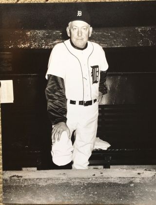 Mayo Smith 1968 Detroit Tigers Very Rare 8x10 Photo In Tiger Stadium