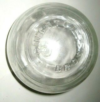 Vintage American Clear Glass CINCOTTA Bros.  Fishing Boat Ball Float Made in USA 2
