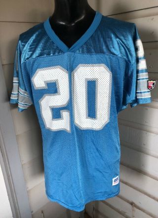 Vintage Barry Sanders Detroit Lions Jersey Wilson Size L Made In The Usa