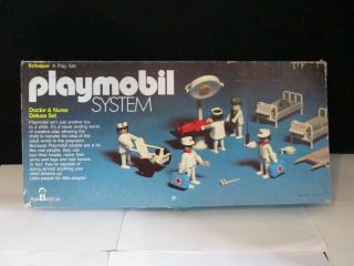 Vintage 1977 Playmobil Doctor And Nurse Deluxe Set