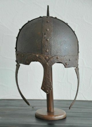 Medieval Viking Iron Helmet with Nose Guard 9th - 11th AD - Europe 3