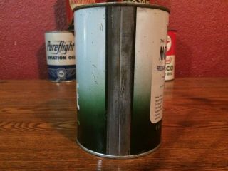 Vintage VALVOLINE Motor Oil Can 1940s Metal FULL Freedom PA Sinclair Mobil 2