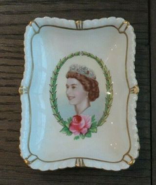 Vintage 1953 Coronation Of H.  M Queen Elizabeth Ii Tray Dish