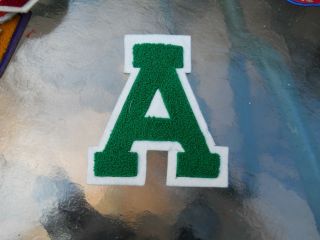 Vintage " A " School Letter Sew On Fabric Old School Patch 5 " W X 5.  5 " T