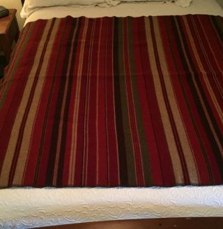 WOOLRICH striped Blanket,  Made in Woolrich,  PA,  USA,  measures 53 x 63 Vintage 2
