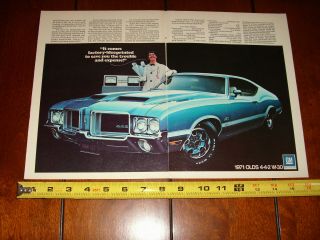 1971 Oldsmobile 442 W30 2 Page Ad Olds 4 - 4 - 2