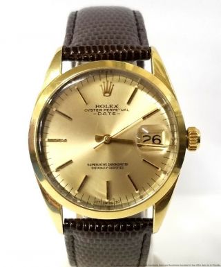 Scarce 1550 Rolex Oyster Perpetual Gold Clad Mens Wrist Watch 1yr Hfa