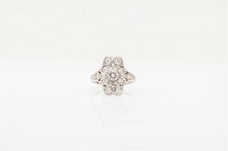 Antique 1920s 1.  25ct Vs G Diamond Tiffany & Co Platinum Filigree Ring & Box Rare