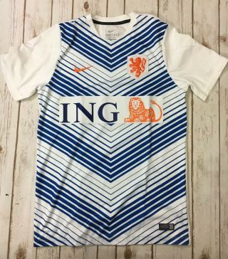 Netherlands Ing Soccer Nike Dri - Fit Authentic Training Jersey Sz M Nederland