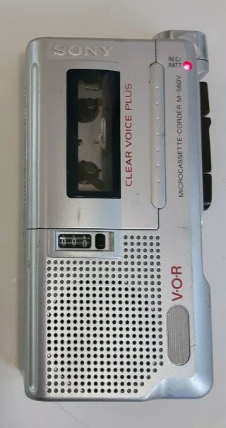 Vintage Sony Vor Clear Voice Plus M 560v Microcassette Corder Recorder
