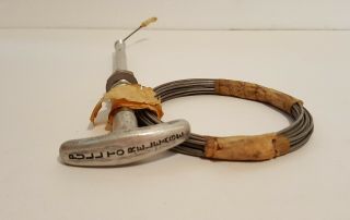 Vintage Unbranded Metal Emergency Brake Or Hood Release Pull Handle And Cable