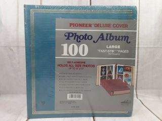Vtg Pioneer Deluxe Cover 100 Photo Album Tr - 100 Up To 8 " X 10 " Item 4923