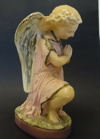 Shlf Antique Vintage Chalkware Angel Figurine,