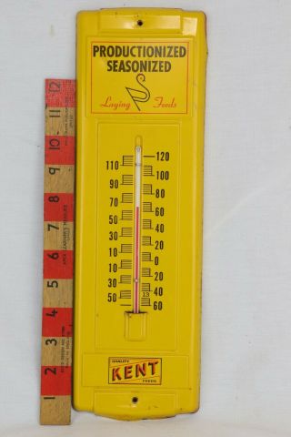 Vintage Kent Quality Feeds Advertising Thermometer - All Good -