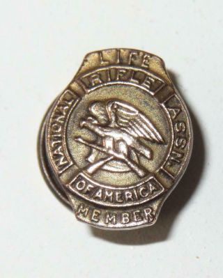 Vintage Eagle Nra Life Member Pin Badge Natl Rifle Assoc Of America