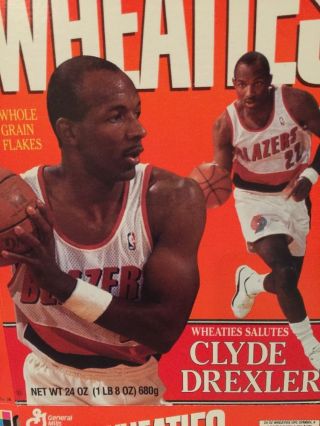 Clyde Drexler Wheaties Box 1992,  Flattened 2