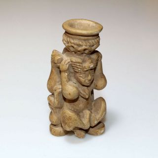 Extremely Rare Near East Stone Religious Ornament Goddess Statue Circa 700 - 500 B
