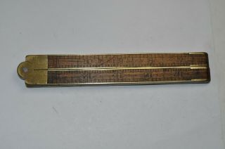 Vintage Lufkin No.  781 24 " Folding Rule - Wood Encased With Solid Brass