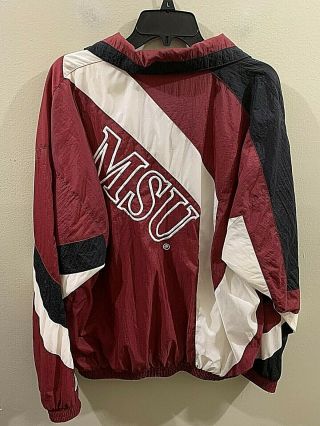 Vintage Mississippi State Bulldogs Colorblock Full Zip Windbreaker Jacket Men L