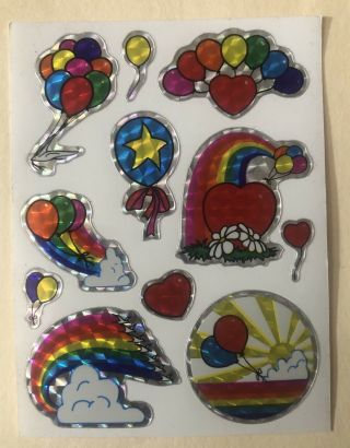 1980’s Prism Vending Sticker Balloons Rainbows Sun