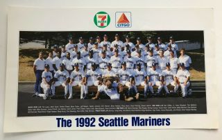 Vintage Seattle Mariners 1992 Team Picture Poster