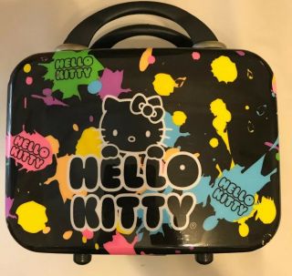 Vintage Hello Kitty Sanrio Small Black Suitcase Two Handle 12,  8