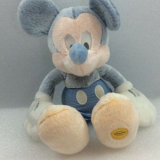 Disney Store Exclusive Iced Mickey Mouse Stuffed Plush Toy 16 " Blue Peach