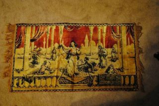 Tapestry Vintage/antique Belly Dancer Made In Morocco 38x20 Inches