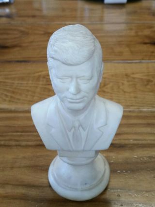 Vintage President Jfk John F Kennedy 6 " Bust Alabaster Ivory Style
