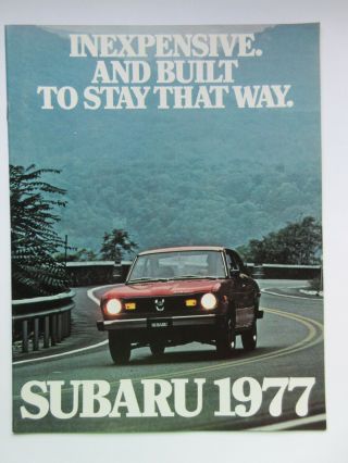 1977 Subaru Sales Brochure Sedan Wagon Gl Dl Coupe Full Line 18 Pages