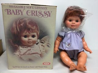 Vintage 1973 Ideal 24 " - Baby Crissy Doll In Oiginal Outfit,  Box