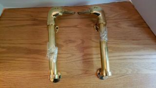 Set Of 2 Vintage Brass Duck Door Pulls