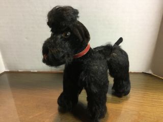 Vintage Steiff Plush Stuffed Animal Black Poodle Dog